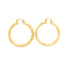 Beautiful Texturized Hoops Earrings, 4cm round and crafted from 14k gold fill, lead and nickel free, elegantly showcased on a pristine white background.