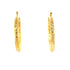 The Beautiful Texturized Hoops Earrings, crafted from 14k gold-filled material and measuring 4cm in diameter, are elegantly displayed against a pristine white background. These exquisite hoop earrings are lead and nickel free, offering both style and comfort for all-day wear.