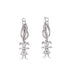 Crafted in 14k white gold-filled material, the Cute Little Girl Drop Earrings are designed with playful figures with pigtails and adorned with small, sparkling zirconia stones for a whimsical and elegant look.