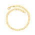 The Anklet Bracelet Gold Filled Cuban Curb Link Diamond-cut 10 inch is gracefully presented in a circular shape on a white background. Its Cuban curb link design showcases interlocking links with a polished finish, bringing an element of sophistication to any ensemble.