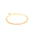 A stunning 14k gold-filled anklet bracelet featuring diamond-cut Cuban curb links and a lobster clasp, elegantly displayed on a white background.