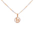 Mother and Daughter Cuban pendant necklace Two Tones Rose GF