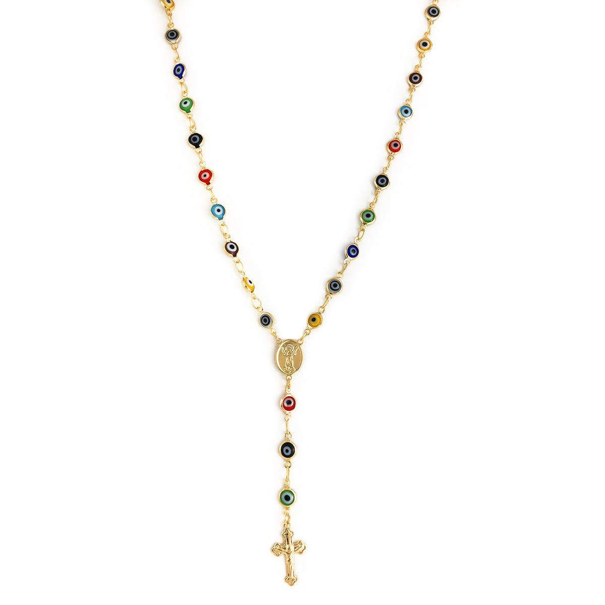 Evil eye rosary necklace deals